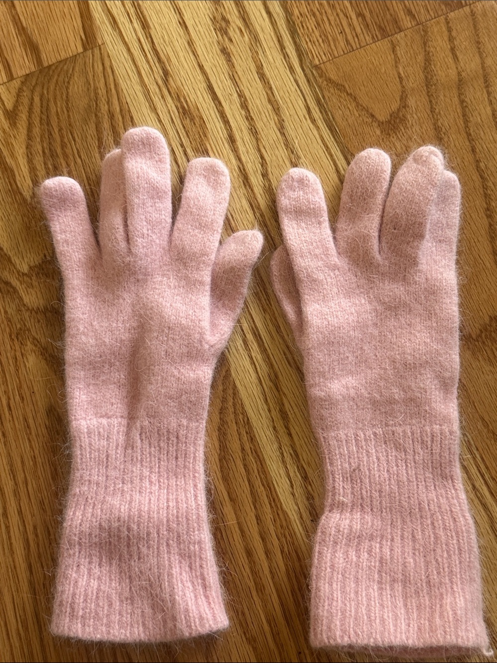 Soft Pink angora polyester  Blend Gloves - Cozy Winter Accessory